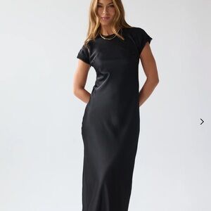 Bohme Classic Black Midi Dress